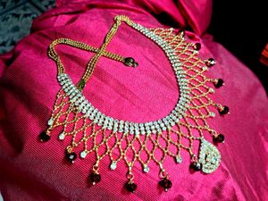 Sparkling Gold & Crystal Statement Necklace
