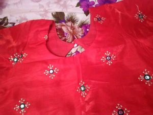 Most Demanding Red Kurta Set In Very Good Conditio