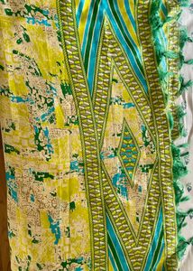 Printed Green Dupatta