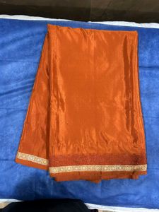 🧡🥭Elegant Orange Saree🧡🥭