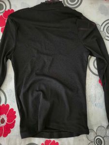 Black Rhinestone Detail Top
