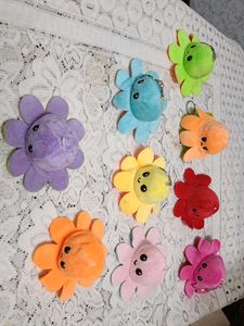Reversible Octopus Plushie Keychain