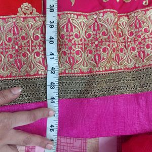Red And Magenta Partywear Suit