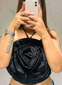 Rose Halter Neck Top