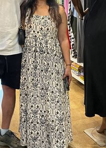 Printed Strappy Maxi Dress