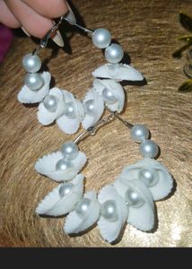 Shell &amp; Pearl Hoop Earrings 🐚🦪