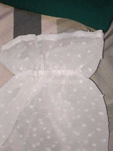 White Polka Dot Top