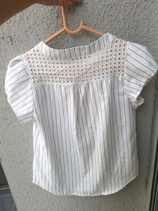 White Striped Top