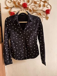 Mark &amp; spencer Collection Women Polka Dot Shirt