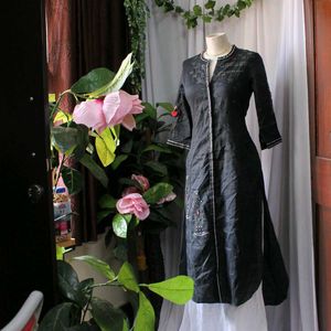 Luxury Brand AMPM Black Embroidered Kurti