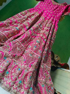 dabka work anarkali dress