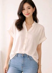 Elegant  Transparent Button-Down Shirt