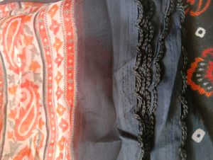 Striped Textile with Embellishments