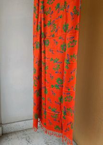 Orange Stole For Women.