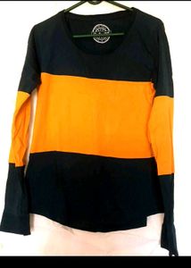 Yellow Blue Striped T-shirt