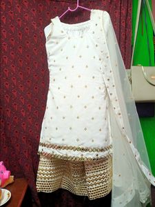A White Sharaara Set
