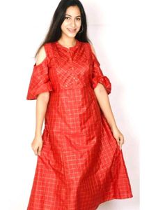 Teal Polka Dot Anarkali Suit Combo 2