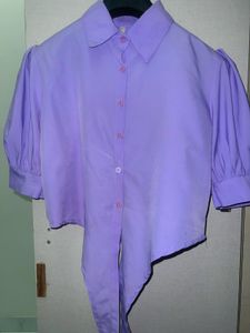 Cute Lilac Tie-Front Top