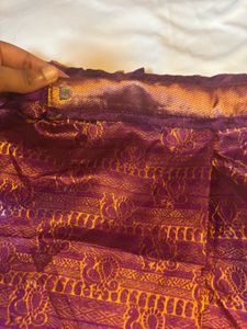 Magenta Ready to wear saree with blouse piece
