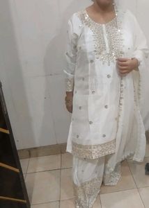 Elegant White Kurta Set small to XXXl