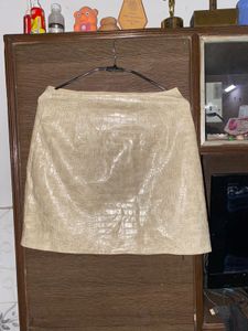Crocodile Print Mini Skirt
