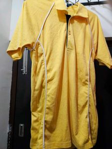 Vintage Yellow Polo Shirt + Kurta Combo