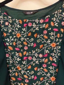 Emerald Green Floral Maxi Dress