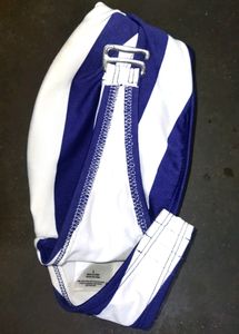 Striped Bandeau Bikini Top - Blue &amp; White