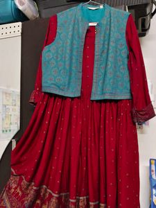 Teal Patterned Vest