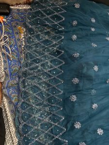 Elegant Teal Ethnic Gown