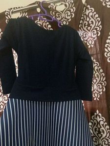 Striped Dress with Jacket