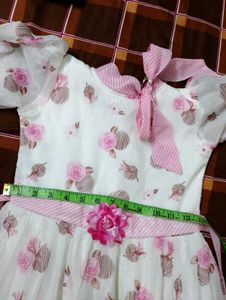 Floral Pink &amp; White Dress