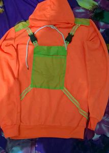 Neon Orange Pullover Hoodie
