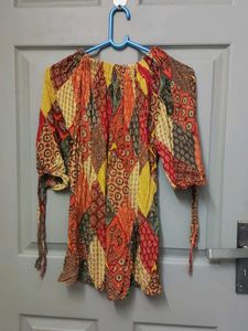Printed High neck Top