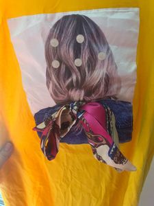 Very Cute Yellow Short Tshirt Dress