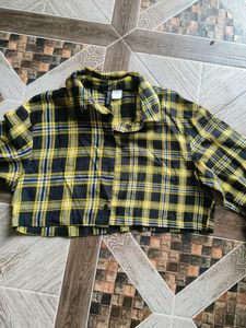 Yellow Plaid Crop Top