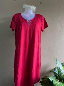 Red Cotton Dress 🎀
