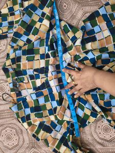 New Branded Patterned Tie-Front Top in xl