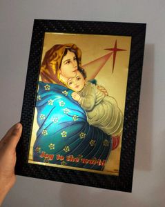 Golden Mother Mary & Jesus Art