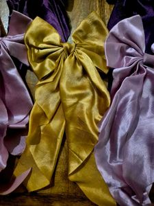 Satin Hair Bows - Set of Five
