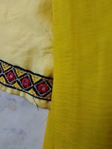Yellow Embroidered Kurta Duppata Plazo
