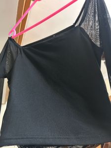 Sheer Black Long Sleeve Top