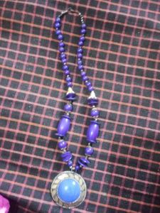 Blue Tassel Necklace &amp; Earring Set