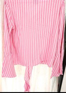 Striped Tie-Front Top