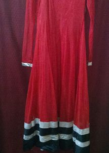 Red Black Colour Gown