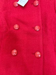 Chic Red Short Coat - Size S/M