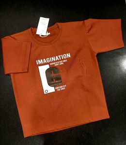 Orange Graphic Print Tee