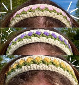 Crochet tulip 🌷 Headbands✨