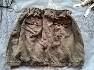 y2k Olive Green Pocket Skirt