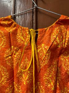 Yellow Printed Kurti